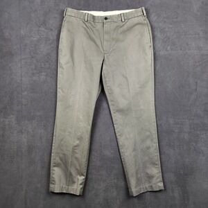 Brooks Brothers Clark Pants Mens W37 L30 Khaki Flat Front Advantage Chino Cotton